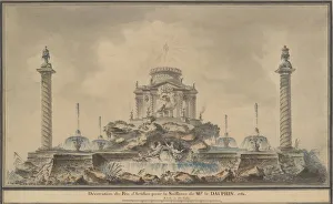 Design for the Fireworks Display in Paris for the Birth of the Dauphin in 1781, 1781 Design for the Fireworks Display in Paris for the Birth of the Dauphin in 1781, 1781
