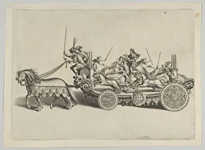 Design for a float, from Eloges et discours sur la triomphante reception du Roy en sa vil... 1629. Creator: Melchior Tavernier