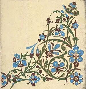 Design for a Floral Pattern, ca. 1883, based on earlier design