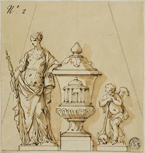 John Michael Rysbrack Prints: Design for a Funerary Monument with Fate
