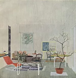 Houseplant Gallery: A design for a Gartenraum by Georg Steinklammer of Vienna, 1935