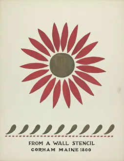 Portfolio Prints: Design from Gorham, Maine 1800: from Proposed Portfolio Maine Wall Stencils