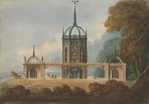 Belvedere Collection: Design for a Gothic Belle Vue, ca. 1800. Creator: William Hurst Ashpitel