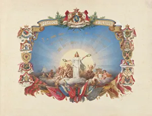Glory Prints: Design for an Honorary Diploma, 1869. Creator: Jan Philip Koelman