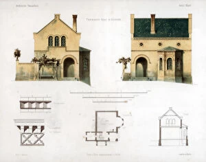 Images Dated 5th May 2010: Design for a house in Glienicke, Germany, c1850.Artist: Anst von W Loeillot