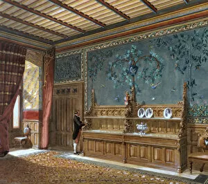 Embellished Gallery: Design for an interior, 1868