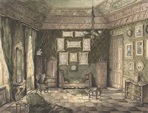 Pen And Black Ink Prints: Design for Interior, 19th century. Creator: Anon