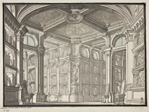 Design for the interior decoration of a Library, Mid of the 18th cen