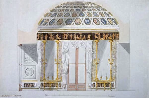Images Dated 28th February 2011: Design for the Jasper Cabinet in the Agate Pavilion at Tsarskoye Selo, 1780s