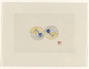 Precious Stone Prints: Design for jewel, made up of two round halves