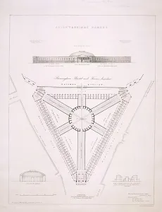 Knightsbridge Prints: Design for Knightsbridge Market, London, c1840. Artist: JR Jobbins