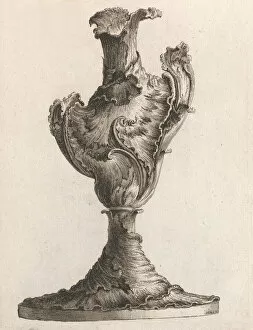 Asymmetrical Gallery: Design for a large Asymmetrical Vase, Plate 4 from: Neu inventierte Vasi a