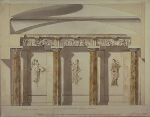 Charles Ca 1730 40 1812 Gallery: Design for the Large Cabinet in the Pavlovsk Palace, Early 1780s. Artist: Cameron, Charles (ca)