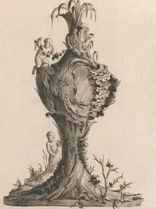 Design for a large Vase representing 'Earth', Plate 3 from: 'Neu inventiert Design for a large Vase representing 'Earth', Plate 3 from: 'Neu inventiert