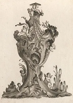Design for a large Vase representing 'Water', Plate 5 from: 'Neu inventiert Design for a large Vase representing 'Water', Plate 5 from: 'Neu inventiert