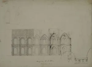 Kremlin Gallery: Design of the lateral wall of the Hall of the Order of St. George in the Grand Kremlin Palace, 1838