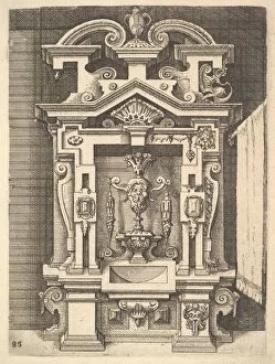 Design for a Lavabo, Plate 85 from Dietterlin's Architectura, 1598