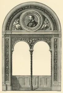 Sykes Prints: Design for a lunette with portrait of Prince Albert, c1863, (1881). Creator: A Reid