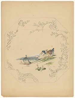 Board Prints: Design for model square board with six geese