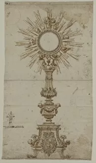 Turin Gallery: Design for a Monstrance, 1600s. Creator: Anonymous