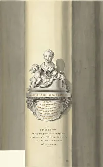 Hydraulics Prints: Design for a monument for C. Brunings: a bust, 1806. Creator: Bartholomeus Ziesenis