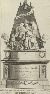 Images Dated 29th September 2020: A Design for a Monument Dedicated to the Memory of Mr. Henderson, 1786. 1786