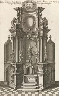 Hebrew Gallery: Design for a Monumental Altar, Plate c from Unterschiedliche Neu Inventier