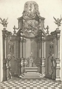 Monumental Prints: Design for a Monumental Altar, Plate e from Unterschiedliche Neu Inventier