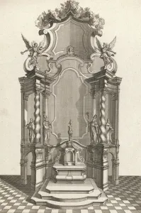 Monumental Prints: Design for a Monumental Altar, Plate f from Unterschiedliche Neu Inventier