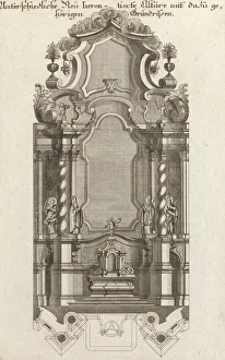 Monumental Prints: Design for a Monumental Altar, Plate i from Unterschiedliche Neu Inventier