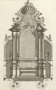 Monumental Prints: Design for a Monumental Altar, Plate k from Unterschiedliche Neu Inventier