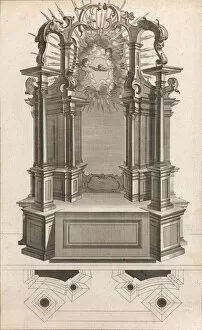 Carl Gallery: Design for a Monumental Altar, Plate n from Unterschiedliche Neu Inventier