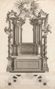 Design for a Monumental Altar, Plate 'o' (?) from 'Unterschiedliche Neu Inv Design for a Monumental Altar, Plate 'o' (?) from 'Unterschiedliche Neu Inv