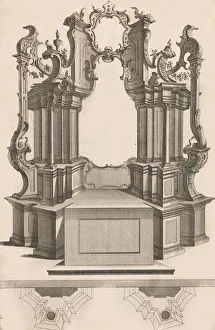 Monumental Prints: Design for a Monumental Altar, Plate q from Unterschiedliche Neu Inventi