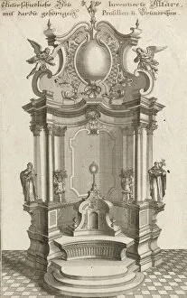 Design for a Monumental Altar, Plate a from 'Unterschiedliche Neu Inventier..., Printed ca. 1750-56