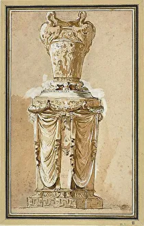 Augustin Pajou Prints: Design for a Monumental Vase, 1778. Creator: Augustin Pajou