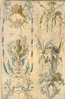 Parrots Prints: Design for a mural decoration, France, (1928). Creator: Unknown