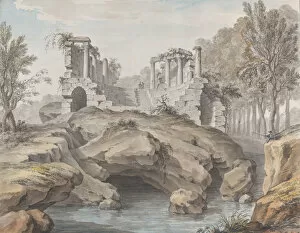 Grotto Collection: Design for a Naumachia, in the gardens at Chateau d Enghien, Belgium, 1782