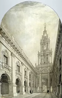 Commerce Gallery: Design for the new Royal Exchange, 1839. Artist
