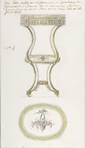 Occasional Table Prints: Design for an Occasional Table, ca. 1770-85. Creator: Anon