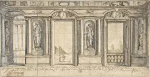Trompe Loeil Collection: Design for a Painted Wall Decoration for Palazzo Massimo all Aracoeli (Rome), 1683