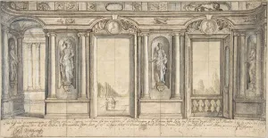 Contract Prints: Design for a Painted Wall Decoration for Palazzo Massimo all Aracoeli (Rome), 1683