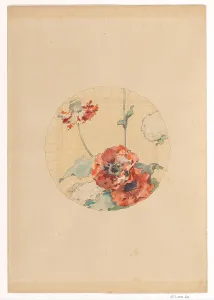 Poppies Prints: Design for the painting of signs for the manufacture Vieillard in Bordeaux