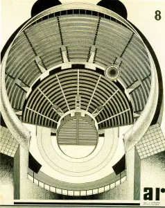 Auditorium Prints: Design for the Palace of the Soviets in Moscow, USSR, c1931-c1933. Artist: Alexander Karra