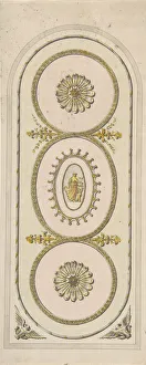 Key Pattern Prints: Design for a Panel, 1748-92. Creator: Unknown