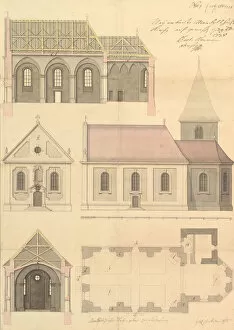 Plans Gallery: Design for the Parish Church of Merkershausen, 1738. Creator: Balthasar Neumann