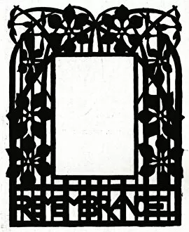 A design for a picture frame titled Margery Daw, 1898