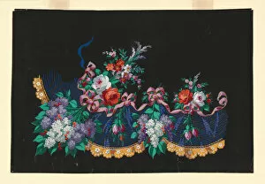 Gouache On Paper Gallery: Design for a Printed, Woven or Embroidered Skirt Border, France, 19th century