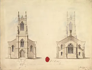 Design for the Proposed Church at Middlesborough, 1837. Creators: John Green