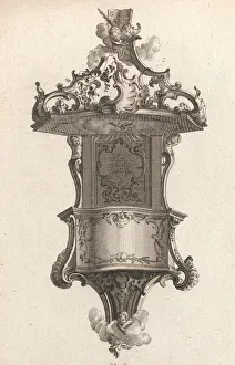 Baldachin Prints: Design for a Pulpit, Plate 1 from an Untitled Series of Pulpit Designs, Pri